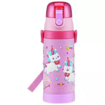 Skater Children s Stainless Steel Direct Drinking 3D Water Bottle Kids 480ml Unicorn Girls SDPV5-A