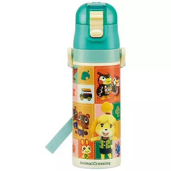Skater Children s Stainless Steel Water Bottle Direct Drinking 470ml Animal Crossing Child Friendly Lightweight Type Girls Cool Water Bottle Sports Bo