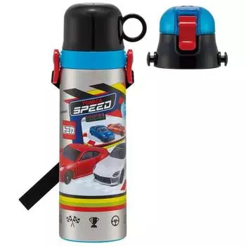 Skater Children s Stainless Steel Water Bottle 2-Way Direct Drinking 580ml Cup Drinking 570ml Tomica 23 Child-friendly Lightweight Type Boys Thermal/C