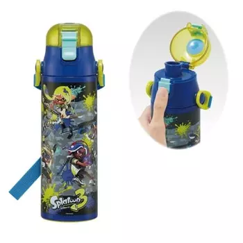Skater Children s Stainless Steel Water Bottle Direct Drinking 580ml Splatoon 3 Child-friendly Lightweight Type Boys Cool Water Bottle Sports Bottle C
