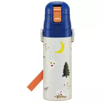 Skater Children s Stainless Steel Water Bottle, Direct Drinking, 470ml, Rabbit with Glasses, Child-Friendly, Lightweight Type, For Girls, Boys, Cool W