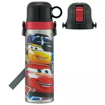 Skater Children s Stainless Steel Water Bottle 2way Direct Drinking 580ml Cup Drinking 570ml Cars 23 Child-friendly Lightweight Type Boys Thermal/Cold