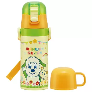 Skater Children s Stainless Steel Water Bottle 2-Way Straw Drinking 410ml Cup Drinking 350ml Peek-a-boo! Child-friendly lightweight type for girls, sm