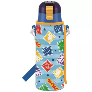 Skater Children s Stainless Steel Water Bottle, Direct Drinking, 470ml, Plarail, Child-friendly, Lightweight Type, Boys, Comes with Exclusive Cover, F