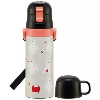 Skater Children s Stainless Steel Water Bottle 2way Direct Drinking 470ml Cup Drinking 430ml Baymax Child-friendly Lightweight Type Girls Boys Thermal