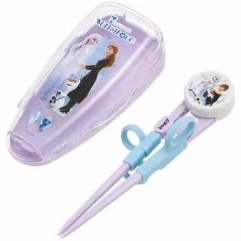Skater Children s Training Chopsticks, Practice Chopsticks, 14cm, Disney Frozen, Special Case Included, Ages 2-7, Right Hand, Easy-to-Pick Square Chop