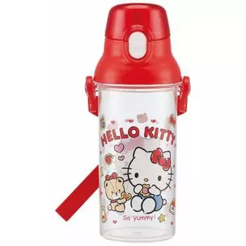Skater Children s Water Bottle Clear Bottle 480ml Hello Kitty Cookie Sanrio Girl Made in Japan PSB5TR