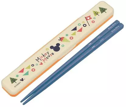 Skater Chopsticks Chopstick Box Set 18cm Mickey Vacation Disney Made in Japan ABC3