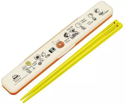 Skater Chopsticks Chopstick Box Set 18cm Snoopy Friend PEANUTS Made in Japan ABC3