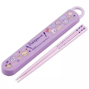 Skater Chopsticks Chopstick Box Set Lunch Box Antibacterial Treatment Boys Girls Легко открывающийся Раздвижной Тип Сделано в Японии Pokemon Poke Piece 24 Boys
