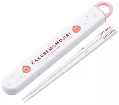 Skater Chopsticks Chopstick Box Set Lunch Box Antibacterial Treatment Boys Girls Легко открывающийся Раздвижной Тип Сделано в Японии Kobito Zukan Peach Butt