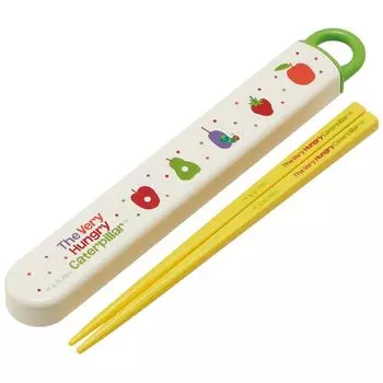 Skater Chopsticks Chopstick Box Set Lunch Box Antibacterial Treatment Boys Girls Легко открывается Раздвижной тип Сделано в Японии Очень голодная гусеница Мальчики