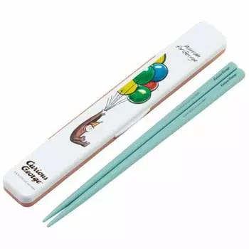 Skater Chopsticks Chopsticks Box Set 18 см антибактериальные Curious George Classic Сделано в Японии ABC3AG-A