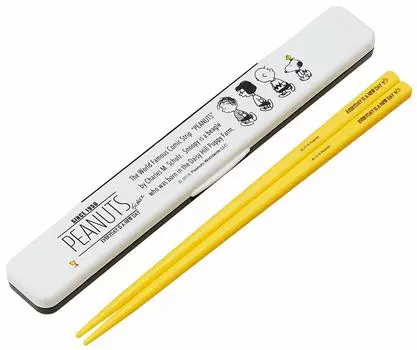 Skater Chopsticks Chopsticks Box Set 18cm Snoopy Monochrome PEANUTS Made in Japan ABC3-A