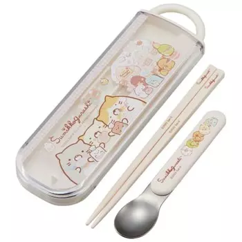 Skater Chopsticks Spoon Set Antibacterial Sumikko Gurashi Okaiyasan Made in Japan CCA1AG-A