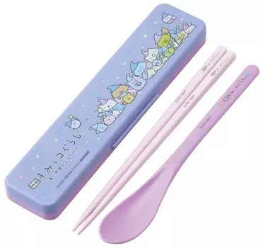 Skater Combi Set Chopsticks Spoon Set Antibacterial Movie Sumikkogurashi 2 Сделано в Японии 18 см CCS3SAAG-A