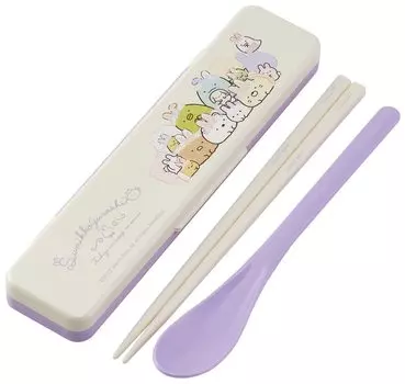Skater Combi Set Chopsticks Spoon Set Sumikkogurashi Rabbit Rice 18 см антибактериальный для взрослых Сделано в Японии CCS3SAAG-A