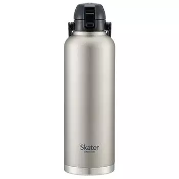 Skater Direct Drinking Stainless Steel Water Bottle with Handle 2L Large Capacity One Push Type Silver 2000ml Double Vacuum Thermos STD20H-A