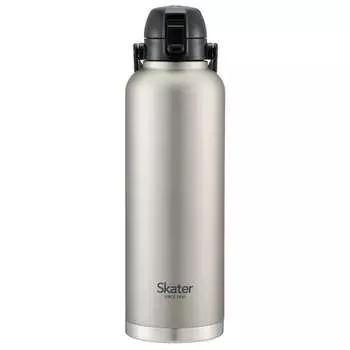 Skater Direct Drinking Stainless Steel Water Bottle with Handle 2L Large Capacity One Push Type Silver 2000ml Double Vacuum Thermos STD20H-A