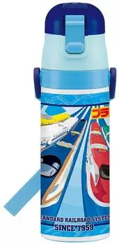 Skater Direct Drinking Stainless Steel Water Bottle 470ml Plarail SDC4 Children s