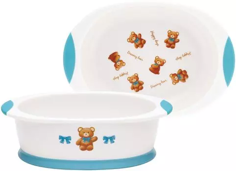Skater Easy to Small Stuffed Bear Bowl, Scoop, Children s Tableware, Baby, Bowl, Toy, WP4-A