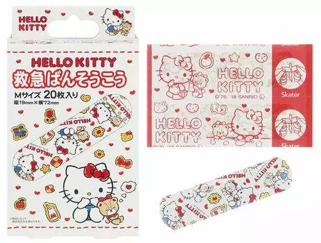 Skater First Aid Bandage Hello Kitty Cookie Sanrio M Size Bandage Cut Band 20 Pieces QQB1-A