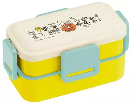 Skater Fluffy Dome Lid 2 Tier Bento Box 600ml Snoopy Friend PEANUTS Made in Japan PFLW4