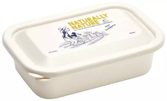 Skater Fluffy Lid Lightweight Food Lunch Case S Disney Mickey Green World Made in Japan LFP6-A