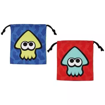 Skater Gusseted Lunch Box Drawstring Bag Set of 2 Splatoon 3 Boys KB64WN
