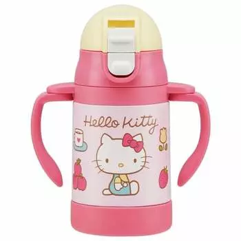 skater hello kitty 70s two handed straw stainless steel mug bottle water bottle stainless steel bottle 240ml stwm3