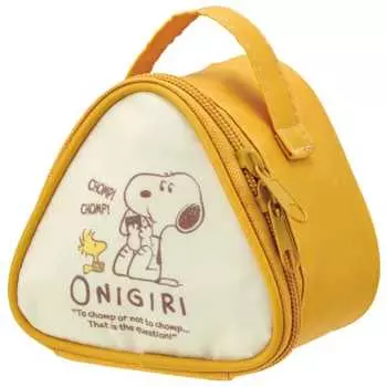 Skater Insulated Rice Ball Shape Lunch Bag Snoopy Rice Ball Peanuts KONC2