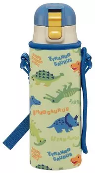 Skater из нержавеющей стали Water Direct Dinosaur Lightweight поставляется с эксклюзивной детской бутылкой для холодной воды Dinosaur Sports, питьевой, 470 мл,