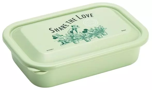 Skater Lightweight Food Lunch Case with Fluffy Lid M Disney Mickey Green World Made in Japan LFP8-A