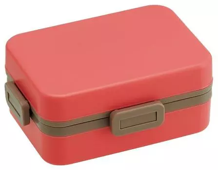 Skater lock cold lunch box 580ml bento box earth color salmon pink HZFL6 4-point