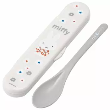 Skater Long Spoon with Case Miffy Monotone Spoon CSAB4AG-A