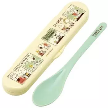 Skater Long Spoon with Case Snoopy Comic Spoon CSAB4AG-A