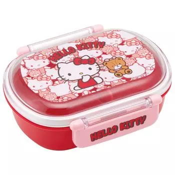 Skater Lunch 1 Fluffy Dome Hello Ushiro For Made in Japan Children s Box, Tier, 360ml, Shape, Kitty, Shiro, Sanrio, Antibacterial, Children,