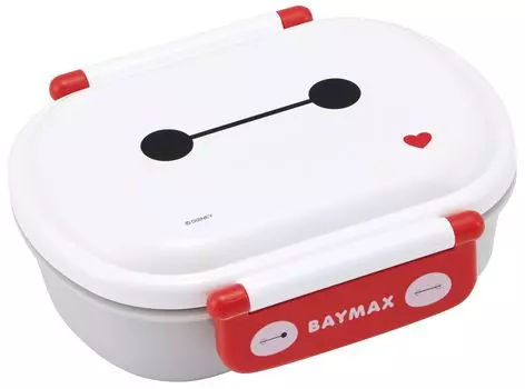Skater Lunch 1 with Core Dishes Dome Fluffy Kids Antibacterial Made in Disney Baymax 25 QAF2BAAG Children s Box, Tier, 360ml, (Side Container), Shape,