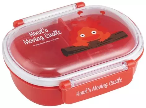 Skater Lunch 1 with Core Dishes Fluffy Kids Antibacterial Made in Moving Calcifer QAF2BAAG Children s Box, Tier, 360ml, (Side Container), Dome-Shaped