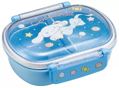Skater Lunch 1 with Core Dishes Fluffy Kids Antibacterial Made in Sanrio Cinnamoroll Big QAF2BAAG Children s Box, Tier, 360ml, (Side Container),