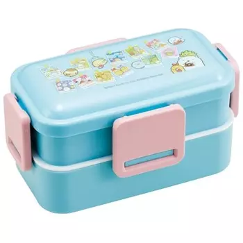 Skater Lunch Box 2 Tiers 600ml for Women Antibacterial Fluffy Dome Lid Sumikko Gurashi Atsumarundo Made in Japan PFLW4AG-A