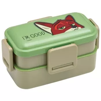 Skater Lunch Box 2 Tiers 600ml for Women Antibacterial Fluffy Dome Lid Made in Japan Disney Zootopia Nick PFLW4AG