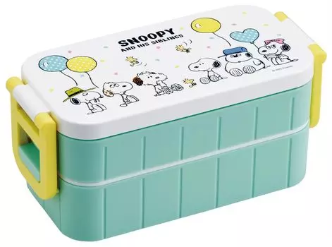 Skater Lunch Box 600ml Antibacterial 2 Tier Lunch Box Made in Japan Snoopy Balloon Ag+ Women s YZW3AG-A
