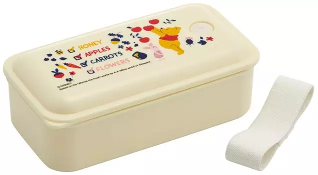 Ланч-бокс Skater, антибактериальная пушистая упаковка, интегрированный тип, 1 ярус, 530 мл, Disney Winnie the Pooh, LOVEGROW PAL5AG-A