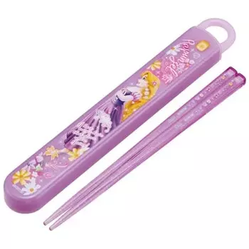 Skater Lunch Box Chopstick Box Set Chopsticks Box 16.5 см для детей Антибактериальная обработка Disney Rapunzel on the Tower 24 Легко открывающиеся раздвижные палочки