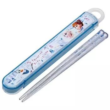 Skater Lunch Box Chopstick Box Set Chopsticks 16.5cm for Children Antibacterial Treatment Disney Frozen 24 Easy to Open Sliding Type Made in Japan ABS