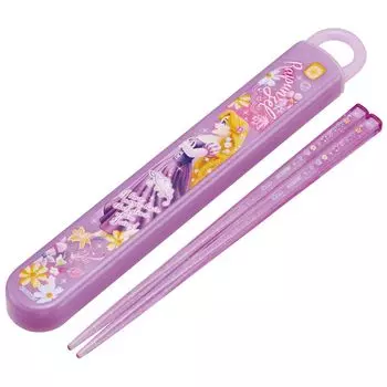 Skater Lunch Box Chopstick Box Set Палочки для еды для детей Антибактериальная обработка Disney Rapunzel on the Tower 24 Легко открывающиеся Раздвижные Сделано в