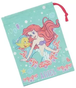 Skater Lunch Box Cup Bag 21 x 15cm with Gusset Disney Ariel 22 Girls Made in Japan KB62-A