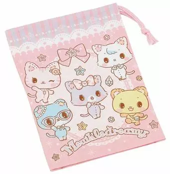 Skater Lunch Box Cup Bag 21 x 15cm with Gusset Sanrio Mukle Dreamy Friends Girls Made in Japan KB62-A
