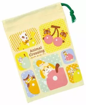 Skater Lunch Box Cup Bag 21 x 15cm with Gusset Animal Crossing Girls Made in Japan KB62-A